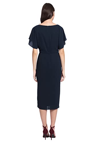 Image of Maggy London Women's Dresses Boat Neck Flutter Sleeve Dress Occasion Event Guest of
