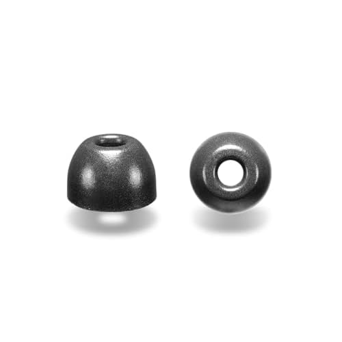 Cambridge Audio Melomania M100 Ersatz-Ohrstöpsel aus Silikon und Schaumstoff – Schwarz (Großer Schaum)