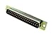 ITT CANNON DBU25PK87F0 D-SUB SHELL, PLUG, SIZE DB, STEEL (100 pieces)