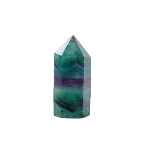 Gemme de fluorite arc-en-ciel en tour de cristal de quartz, cadeau idéal pour passionnés