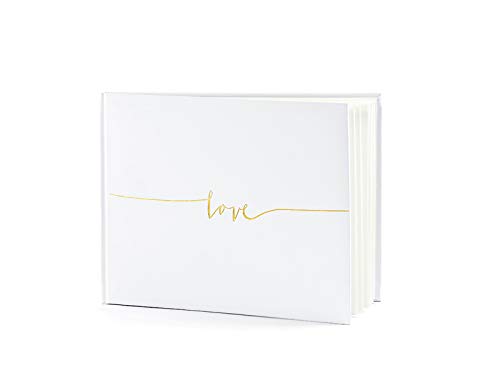 Libro de visitas Love (24 x 18.5 cm) - Blanco roto /...