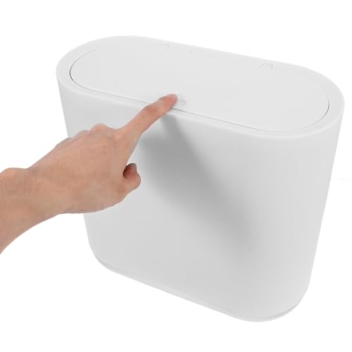 Bote de basura Luxshiny con tapa y pedal para cocina y baño miniatura 7