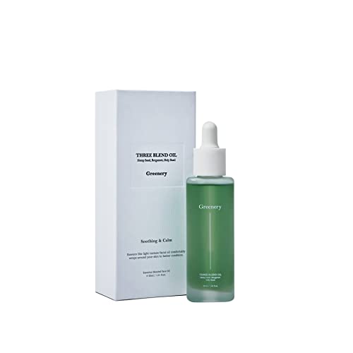 IS_FROM isfrom Three Blend Oil GREENERY for Soothing 1.01oz l Vegan Facial Oil for Dry Skin