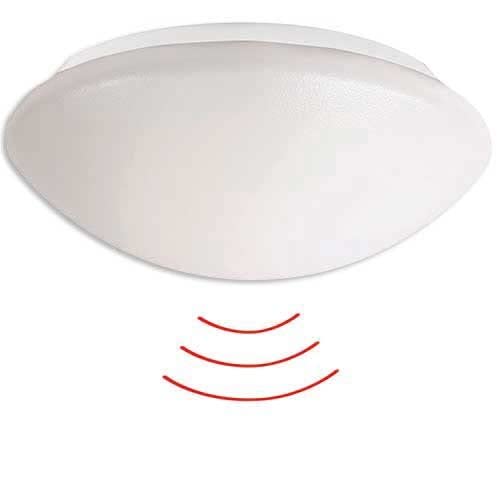 Plafonnier avec détecteur et luminaire mural E27 60W blanc de transition