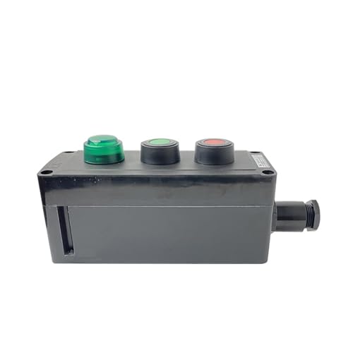 Caja de interruptor de botón 3P de plástico de ingeniería negra de control 5