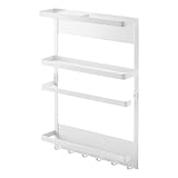 YAMAZAKI home 2560 Plate Kitchen Rack-Magnetic Storage Holder & Organizer, White