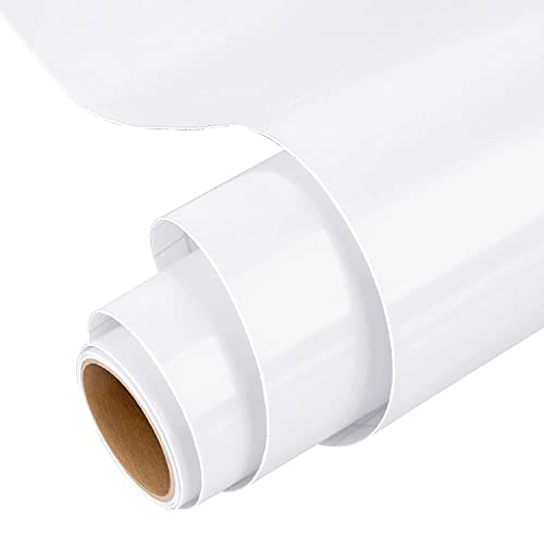 IModeur 5Ft vinyle adhésif Blanc - 30,5 x 153 cm Vinyle adhesivo permanent pour tasse, vinyle Cricut pour cadeau d'anniversaire, ornements de fête, décoration intérieure