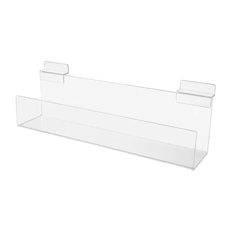 Marketing Holders Acrylic Slatwall J Shelf Cover