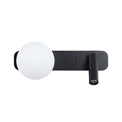 Aplique de pared negro de 10W ideal para iluminación puntual de lectura