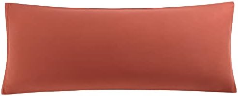 sourcing map Soft Brushed Microfiber Body Pillow Cover with Zipper Closure, Bolster Pillow Cases Long Pillow Cases for Body Pillow Orange 20"x48"(4ft)