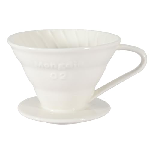 Comparison: Best Starbucks Pour Over Ceramic 6 Mongdio V60 Ceramic Pour Over Coffee Dripper, Reusable Porcelain Portable Pour Over Coffee Maker, Slow Brewing Accessories with 1 Holes for Home - Size 02 White