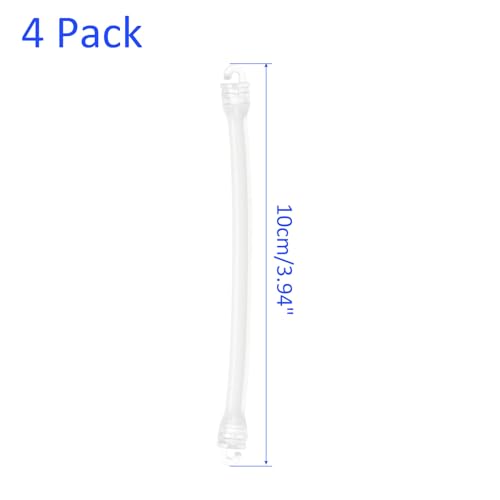M METERXITY 4 Pack Tennis Dampener - Shock Absorber, Silicone Racquet String Damping, Apply to Tennis Racket (10cm, White) - Image 3