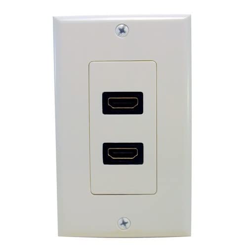 Morris 80444 Dual HDMI Home Entertainment Wall Plate, 2-Pack