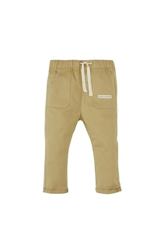 DeFacto Duble Düz Paça Cepli Bağcıklı Beli Lastikli Gabardin Pantolon Erkek Bebek