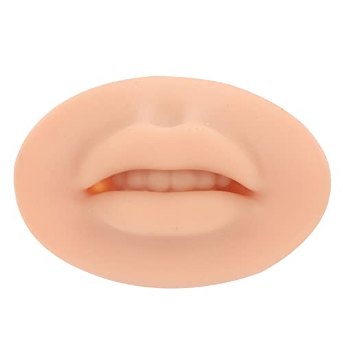 10PCS Silicone Fake Lips Skin Tattoo Soft Microblading Practice Lips Open Mouth Silicone 3D Fake Lips Permanent Makeup Training Practice Skin Lip Mold for Tattoo Artists Training Skin Cosmetic
