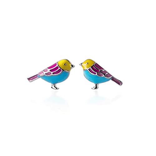 Boucles d'oreilles oiseaux argent 925 mignonnes pour femmes