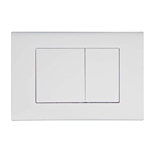 Wunderbad Drückerplatte Kompatibel mit Geberit Duofix Sigma/Delta/BASIC Betätigungsplatte für 2 Mengenspülung (Weiß Matt)