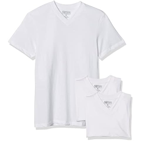 Smith's Workwear Men's Quick Dry Short Sleeve V-Neck Tee T-Shirt Cover