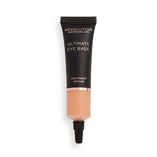 Makeup Revolution Ultimate Base Eye Primer Medium to Prevent Oily Lids and Creasing - Clear Waterproof Shadow Base for Long-Lasting Eye Makeup - Image 4