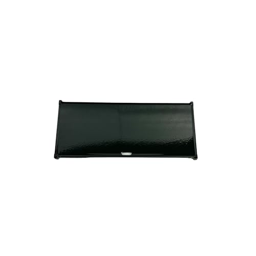 Cook'in Garden - Plancha en Fonte émaillée, 41,3 x 23 cm, Résiste aux très Hautes températures, Évacue Facilement Les Graisses, Lavable au Lave-vaiselle, Compatible avec de Nombreuses Marques
