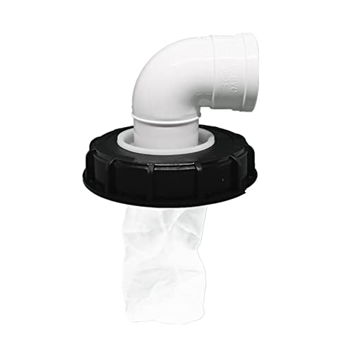 IBC Tapa filtro, IBC Filtro de agua de lluvia, filtro de agua de nailon, lavable con tapa, tapa de depósito de 165 mm/245 mm, filtro de agua, accesorio para depósito de agua de lluvia (165 mm, 90