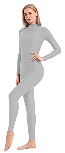Image of speerise Women Bodysuit Rompers Long Sleeve Jumpsuits Leotards One Piece Tummy Control Yoga Workout Outfits