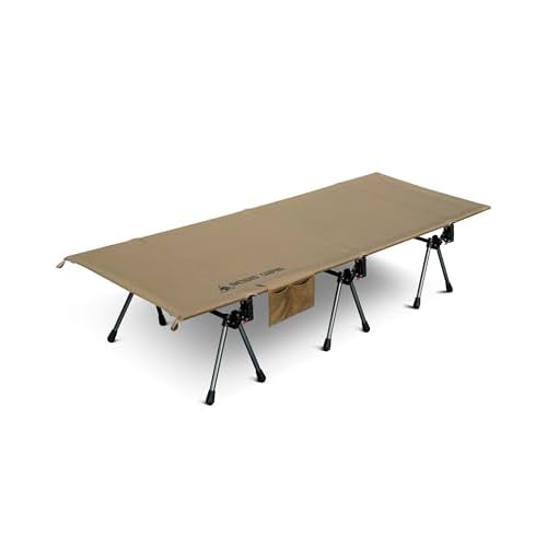 OneTigris SUPRANUBIS Camping Cot with Extending Legs, Load Capacity 150kg, Lightweight Portable Comfortable Folding Bed for Camping, Hiking, Travel, Truck, Beach, Office Nap
