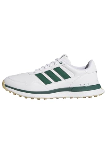 adidas Mens S2G 26 Leather Spikeless Golf Shoe FTWR White/Collegiate Green/Gum 3 10 UK