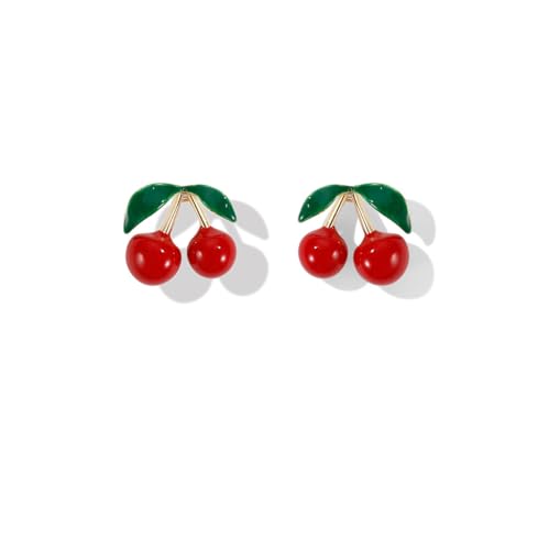 Cherry Earrings Cute Dainty Tiny Fruit Stud Earrings For Women