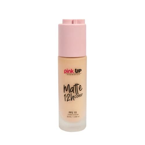 Pink Up | Matte Cover| Liquid Makeup with SPF 15 | 12-hour matte wear | Medium coverage for oily skin | Makeup | Foundation | Lightweight texture | Light shade | Model PKMHR200