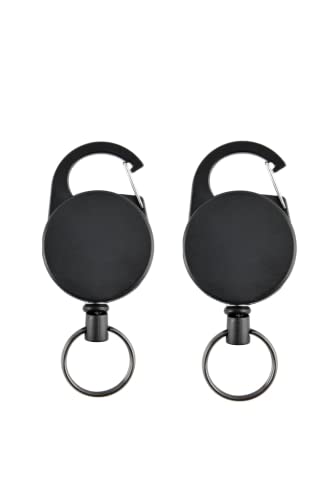 [YFFSFDC] キーリール 強力リールキーホルダー ワイヤー リール リールストラップ 伸縮自在 紛失防止 キーホルダー 2個セット - YFFSFDC - 商品画像