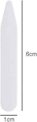 Vista 2 de 200 piezas de collar de plástico para cuello de huesos y refuerzos de cuello para camisas de hombre (blanco, 0.4 x 2.4 in)