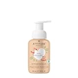 ATTITUDE 2-in-1 Hair and Body Foaming Baby Wash, Made in Canada, EWG Verified Shampoo Soap, Dermatologically Tested, Made with Naturally Derived Ingredients, Vegan, Orange and Pomegranate, 295 mL