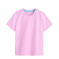 2025 Top a maniche corte per bambini ragazze estate casual t-shirt alla moda allentato carino compleanno magliette magliette magliette per ragazze bambini, rosa, 9-10 Anni