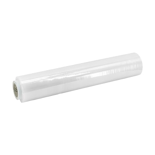 IMBALLAGGI 2000 - Film Estensibile Imballaggio Trasparente, 1 Rotolo 200Mtx47H cm per Imballaggio Manuale Multiuso Pellicola Imballaggio Extra Resistente, Rotoli Imballaggio per Spedizioni e Trasloco