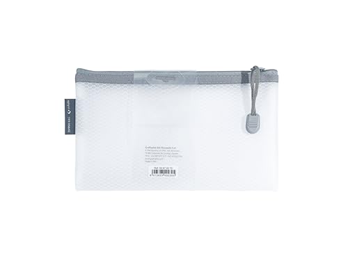 Grafoplas Beutel mit Reißverschluss, EVA, weich, weiß, mit Reißverschluss, transparent, ideal für den Transport und Schutz aller Arten von Gegenständen und Dokumenten, 5 Stück