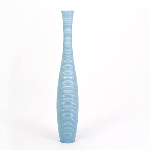 Image of Leewadee Large Floor Vase 26 inches Mango Wood for Pampas Grass, Dried Flowers