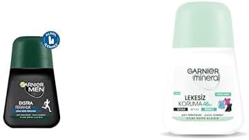 Garnier Men Ekstra Ferahlık Roll-On + Garnier Mineral Lekesiz Koruma Ferah Koku Roll-On - 229 TL