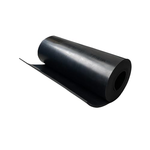 Neoprene Material Rubber Sheet Roll 1/8 (.125)" Thick X 12" Wide X 10'Long, Neoprene Rubber Sheet for Anti-Slip, Oil-Proof, Anti-Vibration, Waterproof, Belting