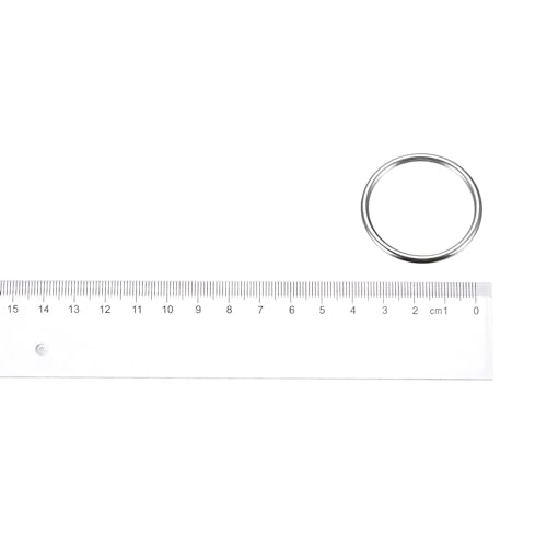 MACHSWON Zinc Alloy O Rings 20mm(0.79") ID 3mm Thick Multi-Purpose Welded O Buckles Heavy Duty Smooth Solid Ring for Bag Straps Belts Pet Leashes and DIY Crafts Silver 20pcs - Image 2