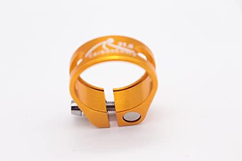 CarbonEnmy Pince de selle de vélo super légère en aluminium 31,8 mm (doré) Cover
