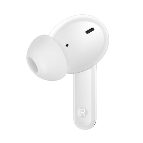 Image of Compatible for Realme Buds T310 True Wireless in-Ear Earbuds with 46dB Hybrid ANC, 360 Spatial Audio, 12.4mm Dynamic Bass Driver, Upto 40Hrs Battery and Fast Charging (White)