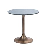 Item shape: Rond Amadeus - Bout de canapé Marbre Vert 46 cm