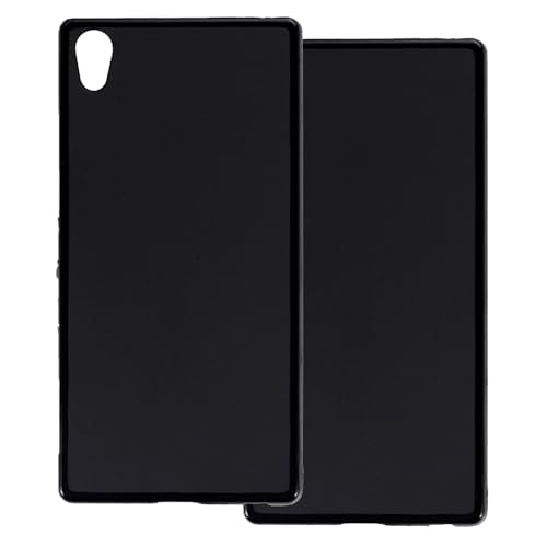 UOGNADGD 2-Pack TPU Case Compatible with Sony Xperia Z5 Premium Phone Cover - Shockproof Flexible Protective Accessories with Precise Cutouts (Black)