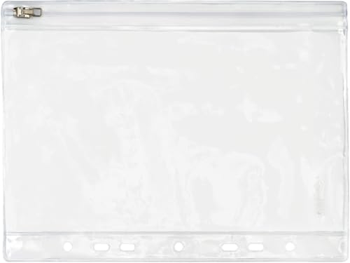 FolderSys 10 x Gleitverschlusstasche 210x156mm (Keine A5 Blätter) PVC mit Lochung klar