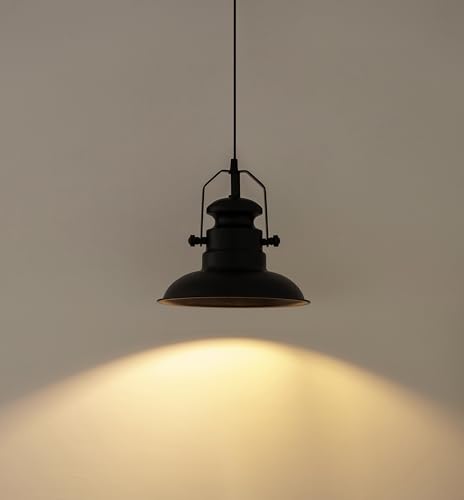 Image of Divine Trends Sailors Metal Pendant Hanging Light Black Polished | Hanging lamp for Indoor & Outdoor Usage| Ceiling Light for Cafes, Restaurants & Industrial Use - Pack of 1