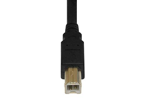 SF Cable, 20 ft USB 2.0 A Male to B Male Cable with Ferrite Black Color
