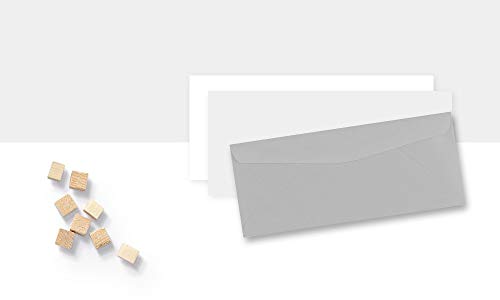 50-Color-Gray-10-Business-Envelopes-95-x-4125-Standard-Flap