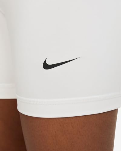 Nike Pro Big Kids' (Girls') Dri-FIT 5" Shorts (White/Black, FB1081-100)4
