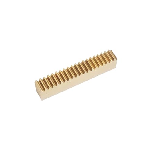 GRASAKY 1 unidad de cremallera de dientes rectos de 100 mm de largo, de latón, cilíndrico, de transmisión, con riel guía de engranajes rectos, módulo de 0,5, tira de piñón. Piñón de eje(8x8x100mm)